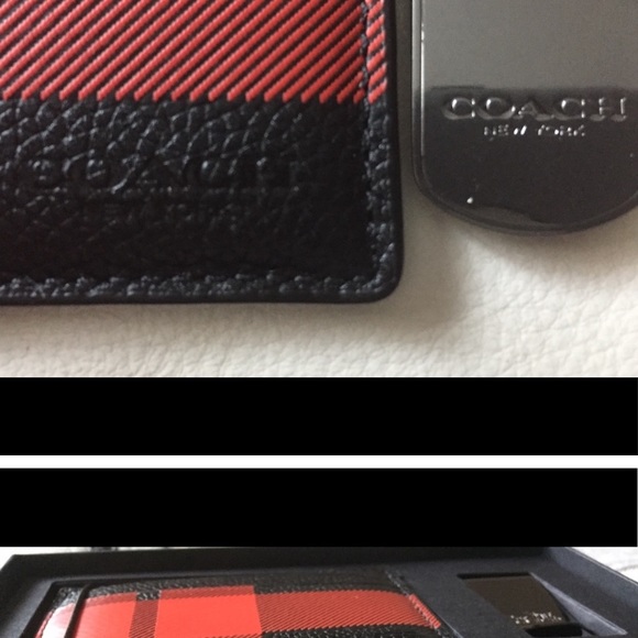 COACH PLAID CARD CASE & MONEY 💰 CLIP - Picture 8 of 9